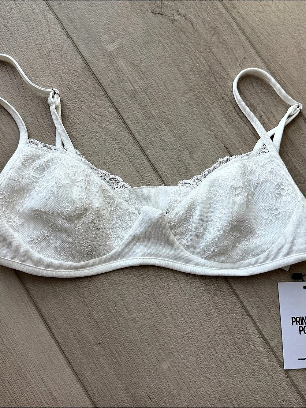 Princess Polly White unlined bra NWT